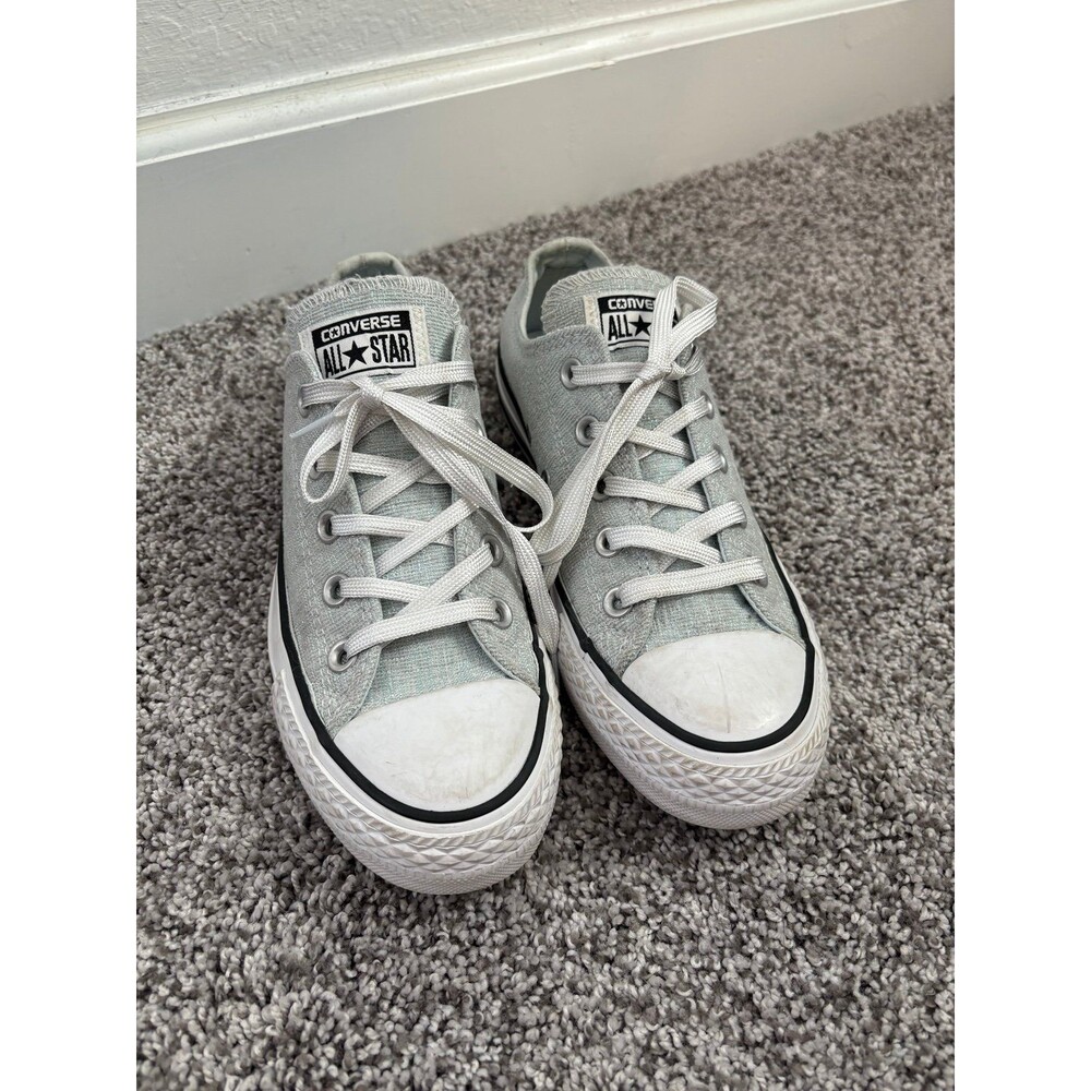 Converse All Star Low Top Sneakers in Light Gray and White